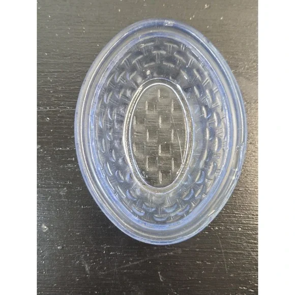 L E Smith Glass Bunny Candy Dish Blue Easter Rabbit On Nest Basket Trinket Dish - Picture 10 of 13